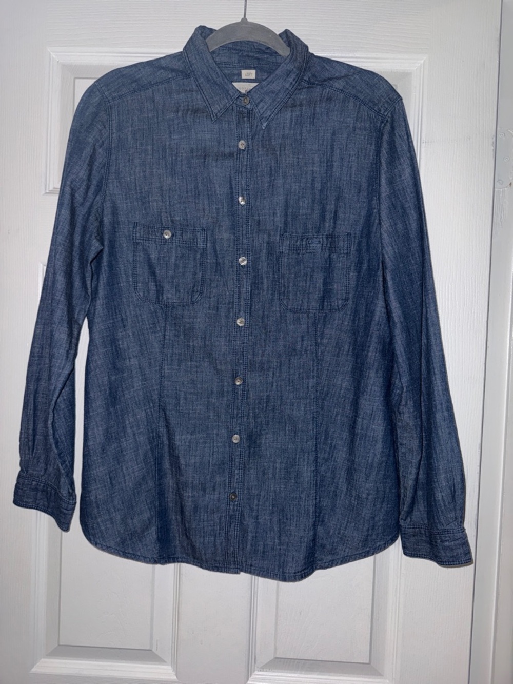 LOFT Women's Indigo Chambray Button-Down Shirt